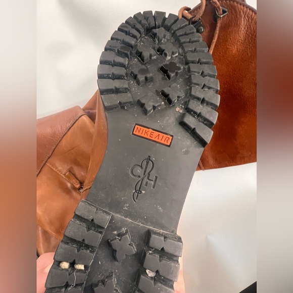 Cole Hahn Tall Boots Cole Haan Brown Leather Arlington tie back Riding Boots 8 - Picture 9 of 16